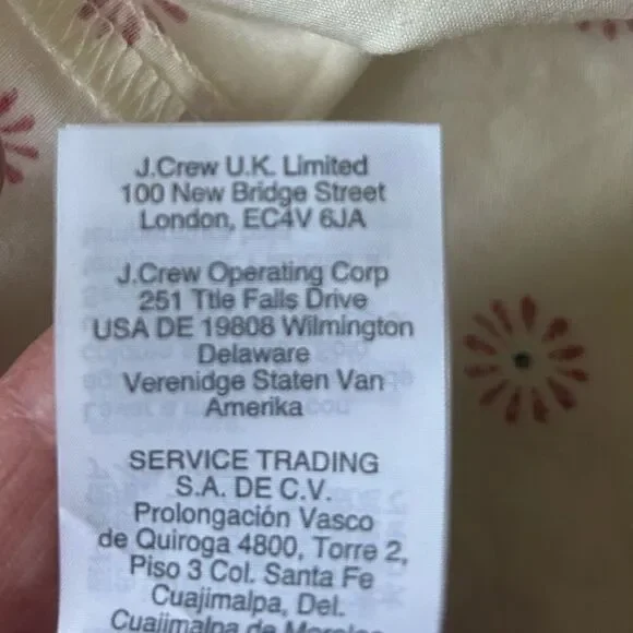 J. By J Crew Women’s Off White with Red Halter Top with Tie Neck Cotton Size 0 - Picture 11 of 11